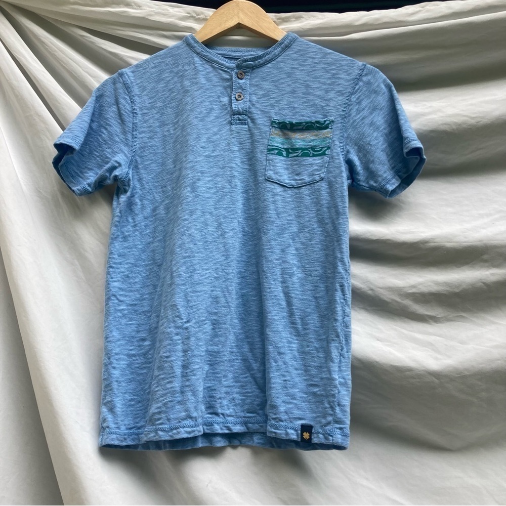 Lucky Brand blue shirt with surfer design, size  small
